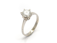 Jewellery, SINGLE STONE RING, 14K white gold, in auction: Classic – Saturday 24 September 2011