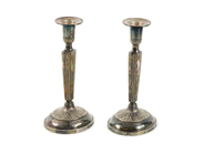 Silverware, CANDLESTICKS, 2-ljusstakar silver height 18 cm Cesons Gothenburg  1968 insignificant dent on brim, in auction: Classic – Saturday 24 September 2011