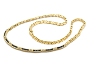 Jewellery, NECKLACE, 18K weight 29,8 g blue sapphires approx 2.45 ct diamonds 0.08 ct length approx 45 cm, in auction: Classic – Saturday 24 September 2011