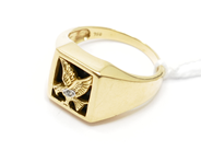 Pawnitems, Signet ring, with stone 18K SIZE 19 1/2 9,5 g, in auction: Pawn – Tuesday 22 November 2011