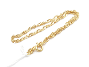Pawnitems, Anklet, Singapore 18K 24,5 cm 2,9 g, in auction: Pawn – Tuesday 22 November 2011