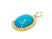 Pawnitems, Pendant, with Big stone and 28 small stones 21K 10,4 g, in auction: Pawn – Tuesday 22 November 2011