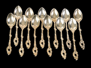Pawnitems - Spoons, 12 Small coffee-spoons 92 mm in silver 93,9 g - View 1