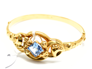Pawnitems, Bangle, 18K with blue stone openable 15,5g, in auction: Pawn – Tuesday 22 November 2011