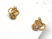 Pawnitems, Earrings, one pair 21K with stones 3g, in auction: Pawn – Tuesday 22 November 2011