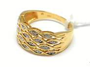 Pawnitems, Ring, 18K Ø183/4 with diamonds 16xca0,005ct Ø183/4 4,8g, in auction: Pawn – Tuesday 22 November 2011