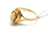 Pawnitems, Ring, 18K with came Ø16 1,2g, in auction: Pawn – Tuesday 22 November 2011