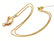 Pawnitems, Necklace, Box-chain 41cm Charm 18K 4,1g, in auction: Pawn – Tuesday 22 November 2011