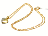 Pawnitems, Necklace, 42cm Charm with diamonds 16xca 0,005ct 18K 3,3g, in auction: Pawn – Tuesday 22 November 2011