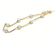 Pawnitems, Bracelet, 18K with pearls 19,5cm 4,3g, in auction: Pawn – Tuesday 22 November 2011