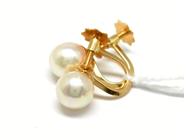 Pawnitems, Earrings, one pair 18K with screw lock with pearl 2,2g, in auction: Pawn – Tuesday 22 November 2011