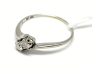 Pawnitems, Ring, 18K white gold with diamonds 2xca0,10ct Ø17 1,7g, in auction: Pawn – Tuesday 22 November 2011