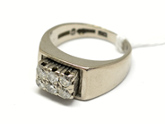 Pawnitems, Ring, 18K white gold with diamonds 6xca0,07ct Ø141/2 5,9g, in auction: Pawn – Tuesday 22 November 2011