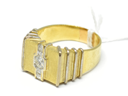 Pawnitems, Ring, with diamonds 1xca0,35ct 4 Princess cut xca0,04ct 18K Ø20 14,5g, in auction: Pawn – Tuesday 22 November 2011