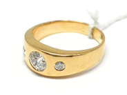 Pawnitems, Ring, with diamonds 1xca1,10ct old cut, in auction: Pawn – Tuesday 22 November 2011
