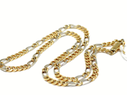 Pawnitems, Necklace, Figaro double-dyed 14K 46,5cm 21,9g, in auction: Pawn – Tuesday 22 November 2011