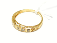 Pawnitems, Ring, with diamonds 5 x approx 0,005ct 18K Ø16 3/4 1,5g, in auction: Pawn – Tuesday 22 November 2011