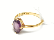 Pawnitems, Ring, with purple stone 18K Ø17 1/4 2,1g, in auction: Pawn – Tuesday 22 November 2011