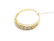 Pawnitems, Ring, dented with small diamonds 18K 1,5g, in auction: Pawn – Tuesday 22 November 2011
