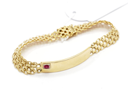 Pawnitems, Bracelet, "x-link" with engraved flat 20cm 18K   25,6g, in auction: Pawn – Tuesday 22 November 2011