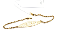 Pawnitems, Bracelet, with engraved flat defect 14K 6,4g, in auction: Pawn – Tuesday 22 November 2011