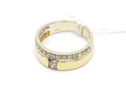 Pawnitems, Ring, double-dyed  with dia 1xca0,16ct and 15xca0,01ct SIZE 16¼ 18K 5g, in auction: Pawn – Tuesday 22 November 2011