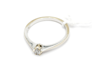 Pawnitems, Ring,  with diamond 1xca0,10ct Ø17½ 18K 2,3g, in auction: Pawn – Tuesday 22 November 2011