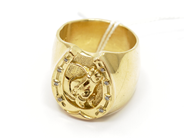 Pawnitems, Ring, with small diamonds 8xca0,01ct Ø23 18K 66,6g, in auction: Pawn – Tuesday 22 November 2011