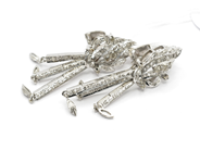 Pawnitems, Earrings, 1par white gold with diamonds Mjölkiga 3xca0,05ct and 3xca0,03ct and 16 items rose diamonds a stone missing mjulkiga 12K 17,4g, in auction: Pawn – Tuesday 22 November 2011