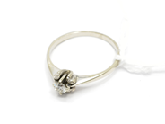 Pawnitems, Ring, white gold with diamond 1xca0,16ct Ø17¼ 18K 2g, in auction: Pawn – Tuesday 22 November 2011