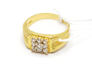 Pawnitems, Ring, with white stones Ø18¾ 21K 5,8g, in auction: Pawn – Tuesday 22 November 2011