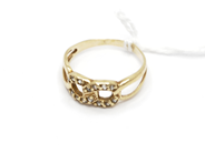 Pawnitems, Ring, with stones dented 9K 2g, in auction: Pawn – Tuesday 22 November 2011