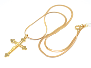 Pawnitems, Necklace, Foxtail 42cm Pendant Crucifix 18K 6,1g, in auction: Pawn – Tuesday 22 November 2011