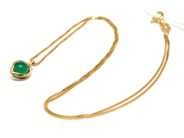 Pawnitems, Necklace, Box-chain 37cm Pendant 18K 2,4g, in auction: Pawn – Tuesday 22 November 2011