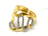 Pawnitems, Ring, with white stones Ø18½ 18K 6,4g, in auction: Pawn – Tuesday 22 November 2011
