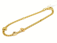 Pawnitems, Bracelet, "x-link" with three charms 19cm 18K 5,4g, in auction: Pawn – Tuesday 22 November 2011