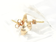 Pawnitems, Earrings, 1par tvåfägade with small diamonds 18K 1,1g, in auction: Pawn – Tuesday 22 November 2011