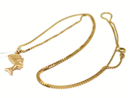 Pawnitems, Necklace, Box-chain 59cm Pendant 18K 9,1g, in auction: Pawn – Tuesday 22 November 2011