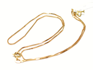 Pawnitems, Necklace, Box-chain 39cm Pendant letter P 18K 1,8g, in auction: Pawn – Tuesday 22 November 2011