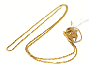 Pawnitems, Necklace, Box-chain 50cm  Pendant 18K 6g, in auction: Pawn – Tuesday 22 November 2011