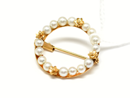 Pawnitems, Brooch, with pearls 18K 2,6g, in auction: Pawn – Tuesday 22 November 2011