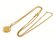 Pawnitems, Necklace, "curb" 52cm Pendant 18K 7,7g, in auction: Pawn – Tuesday 22 November 2011