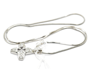 Pawnitems, Necklace, 41cm white gold Pendant with stones white gold  18K 7,9g, in auction: Pawn – Tuesday 22 November 2011