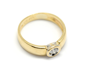 Jewellery - SINGLE STONE RING, 14K gold - View 3