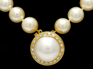 Jewellery - PEARL NECKLACE, cultured pearls 9 mm - View 2