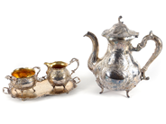 Silverware, COFFEE SET, silver weight 1513,3 g Kaffe, in auction: Classic – Saturday 25 February 2012