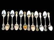 Silverware - SMALL COFFEE SPOONS, 12 st weight approx 144.0 g "Patricia" linda - View 1