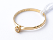 Pawnitems - Ring, with diamond 1 x approx 0,01 ct 18K SIZE 18 3/4 1,4 g - View 1