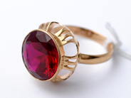 Pawnitems - Ring, with Big stone 14K SIZE 19 6,1 g - View 1