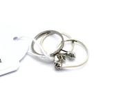 Pawnitems, Rings 3 items Ø2x151/2 161/4 1 Charm white gold 18K 4g, in auction: Pawn – Tuesday 31 July 2012